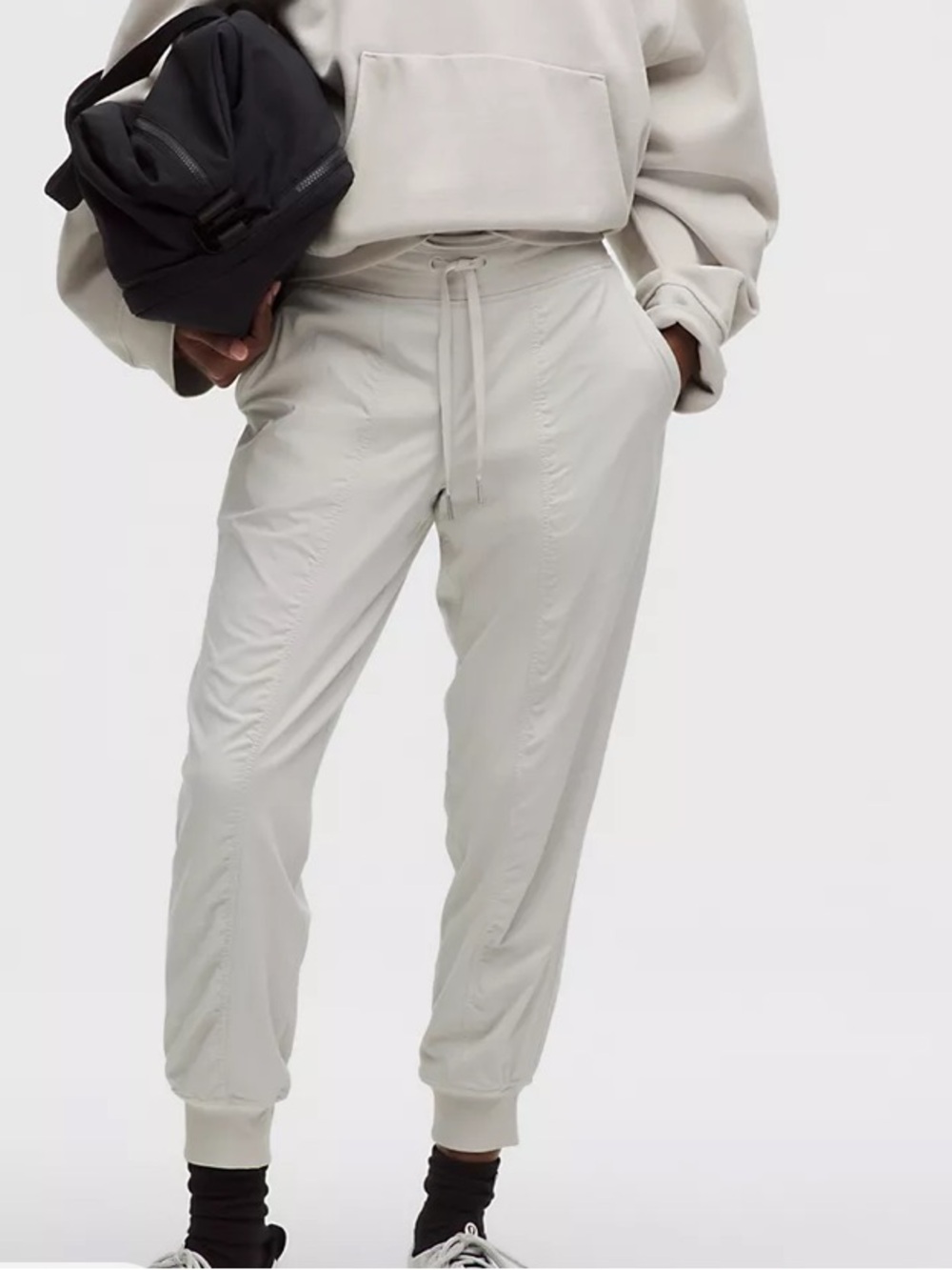 Lululemon Dance Studio Mid-Rise Light Gray Lined Joggers Women’s Size 6
